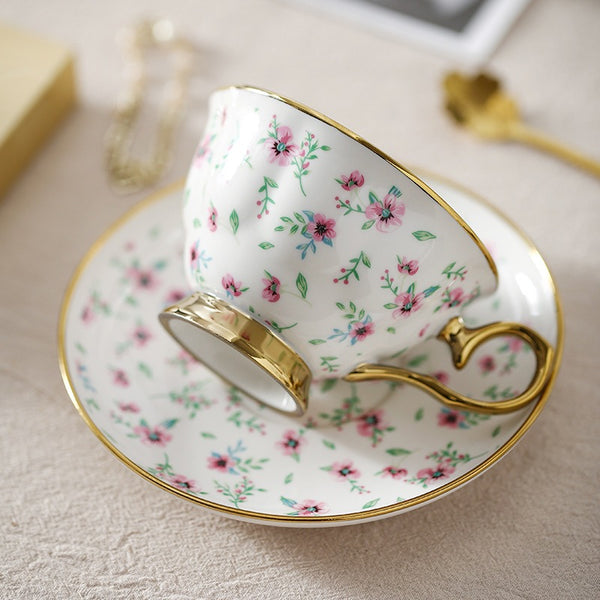 Golden Garden Sprig Teacup Set