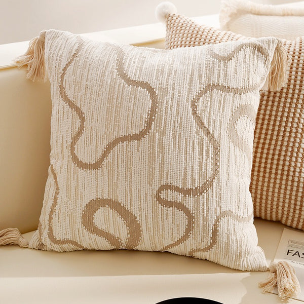 Creamy Boho Cushion
