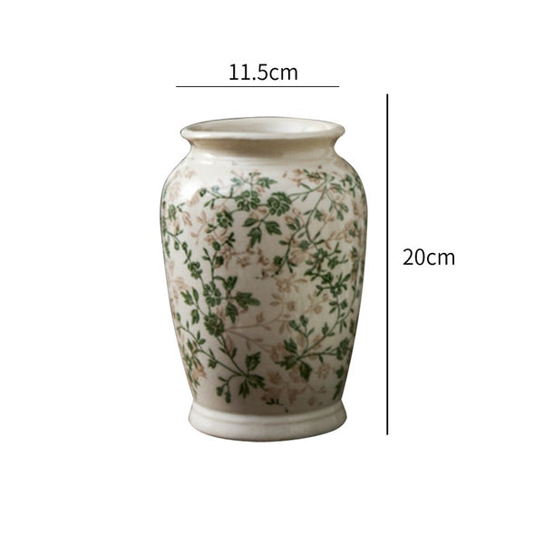 Green Garden Ceramic Vase