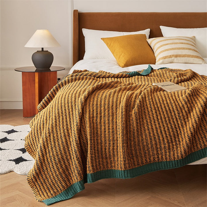 Earthy Contrast Throw