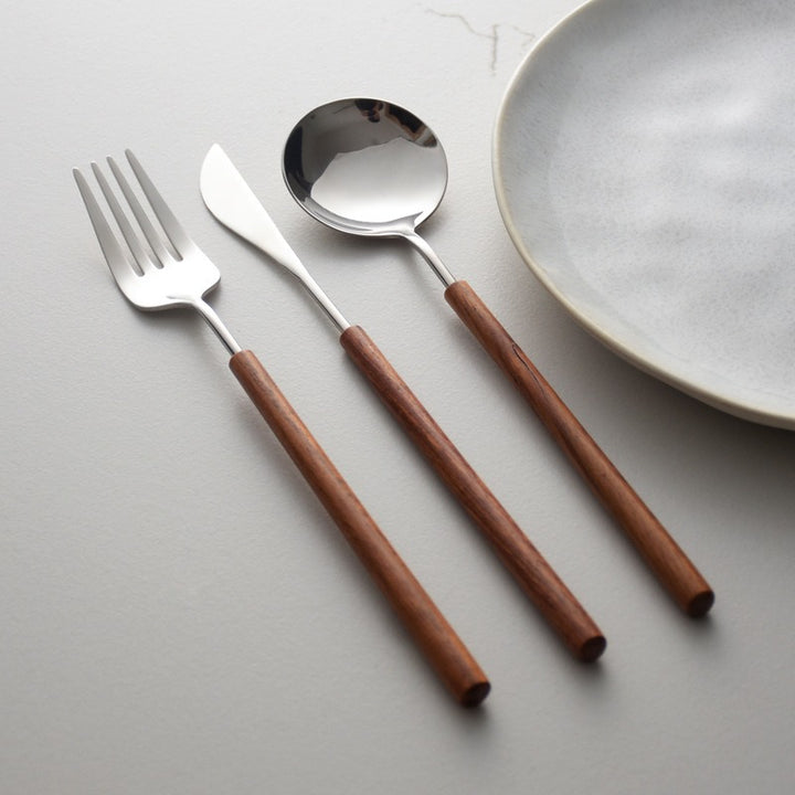 Warm Wood Handled Flatware