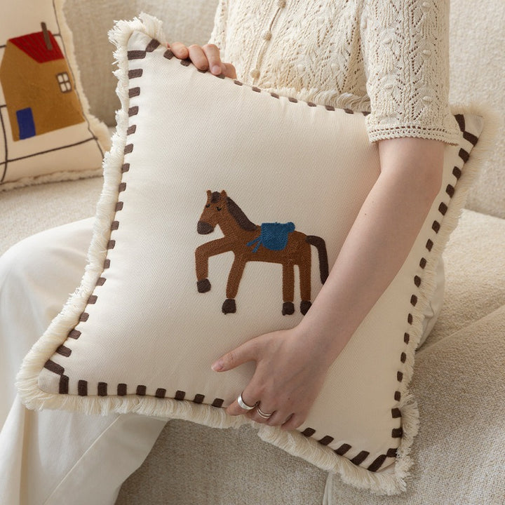 Pasture Tales Embroidered Cushion Collection