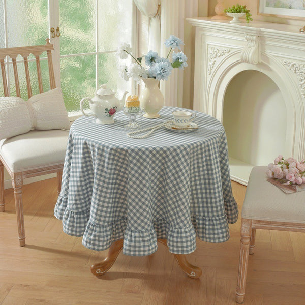Dreamy Gingham Frill Tablecloth