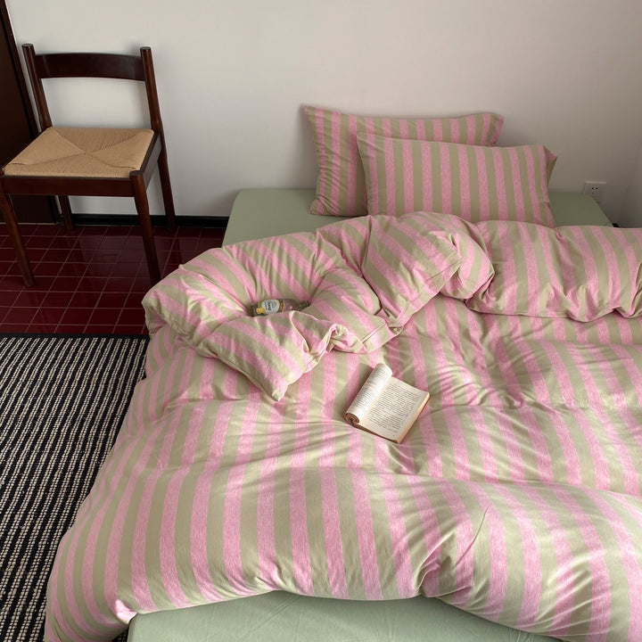 Cotton Candy Lines Bedding Set