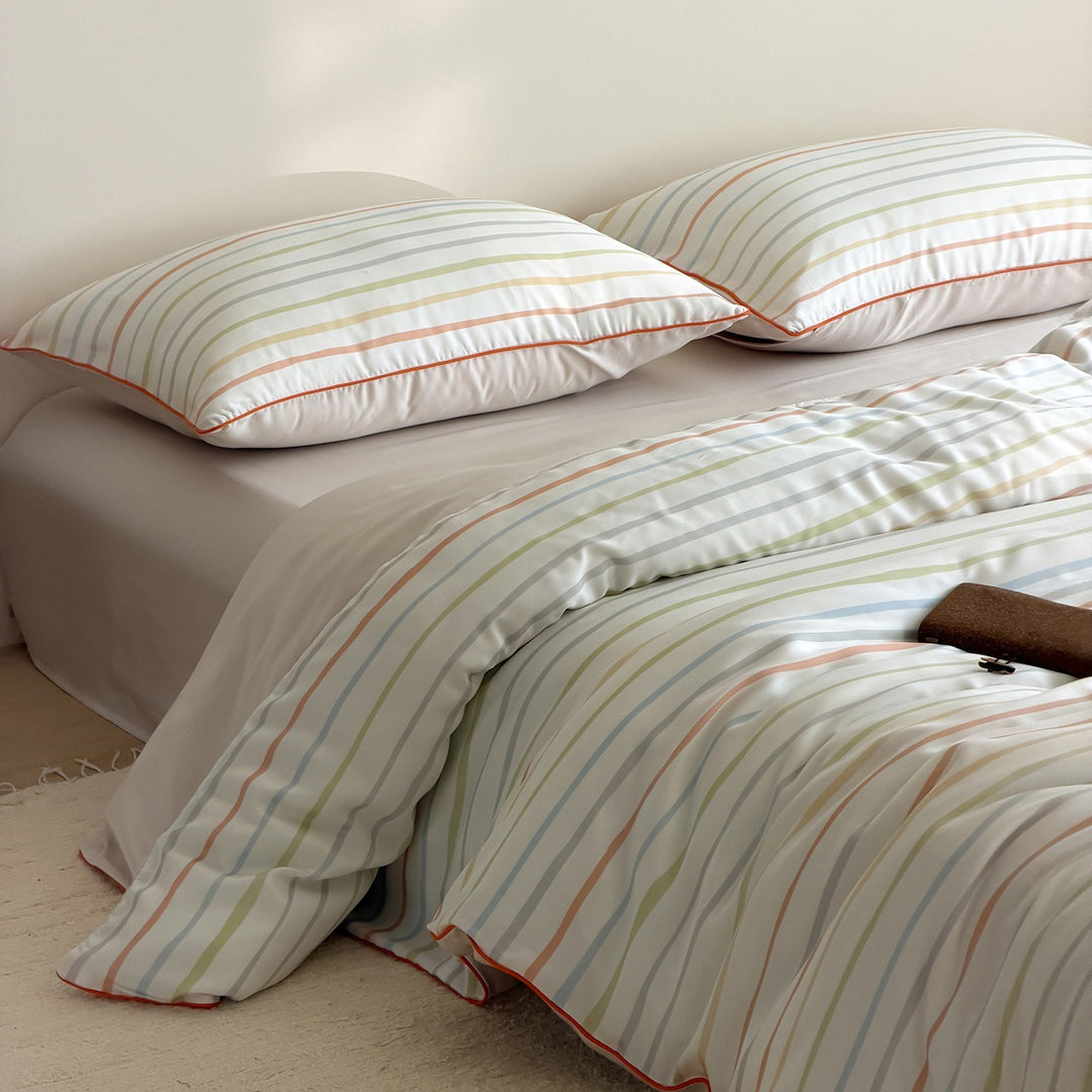 Rainbow Sherbet Stripe Bedding Set