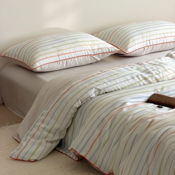 Rainbow Sherbet Stripe Bedding Set