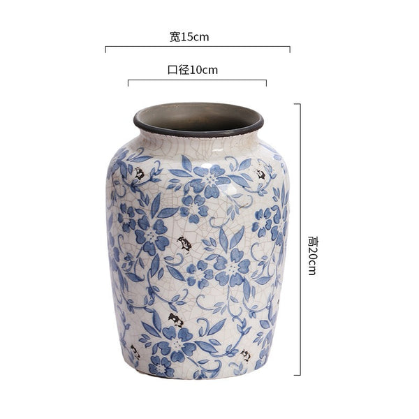 Blue Countryside Ceramic Vase
