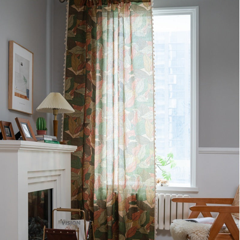Ukiyoe Leaves Curtain