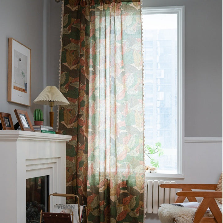 Ukiyoe Leaves Curtain