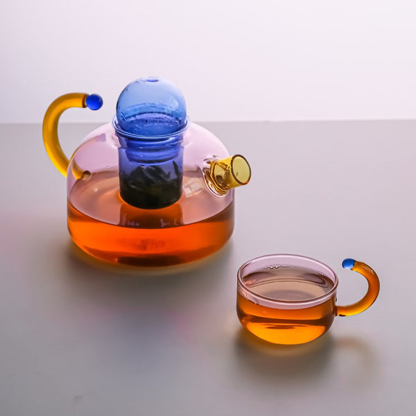 Bubble Pop Glass Teacup & Pot