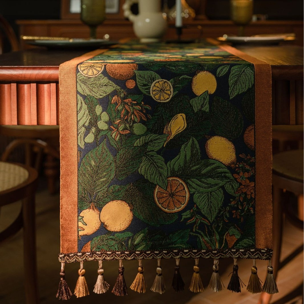 Citrus Grove Tassel Runner