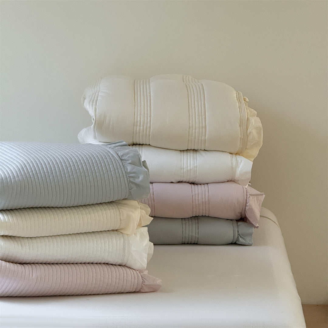 Soft Cream Summer Quilted Blanket