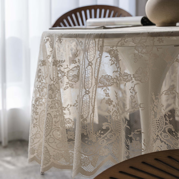 Royal Beige Lace Table Cloth