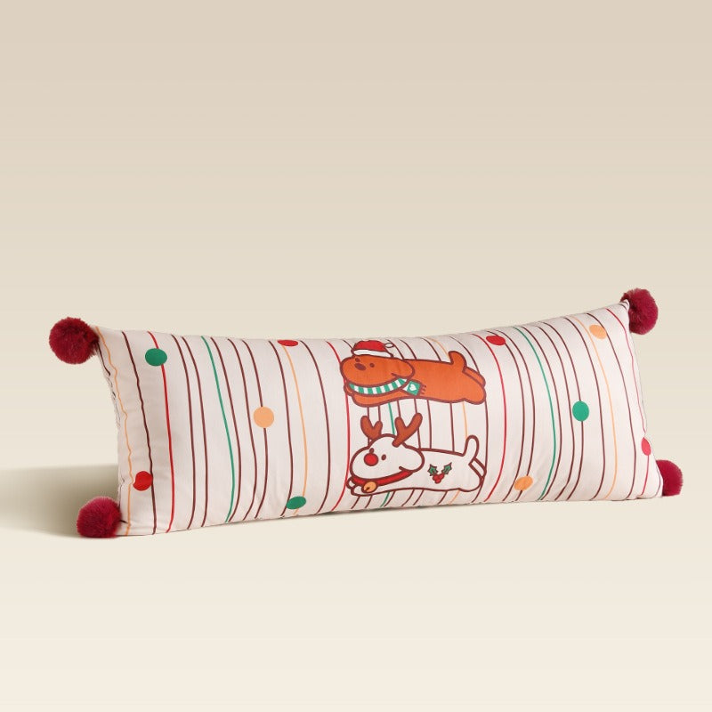 Xmas Pom-Pom Long Cushion