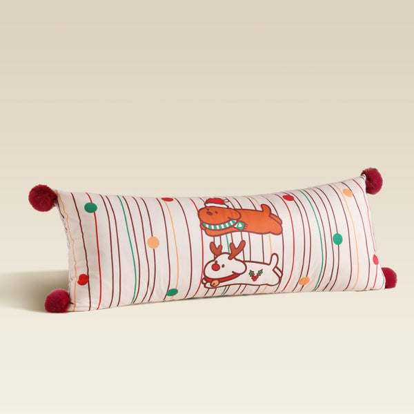 Xmas Pom-Pom Long Cushion