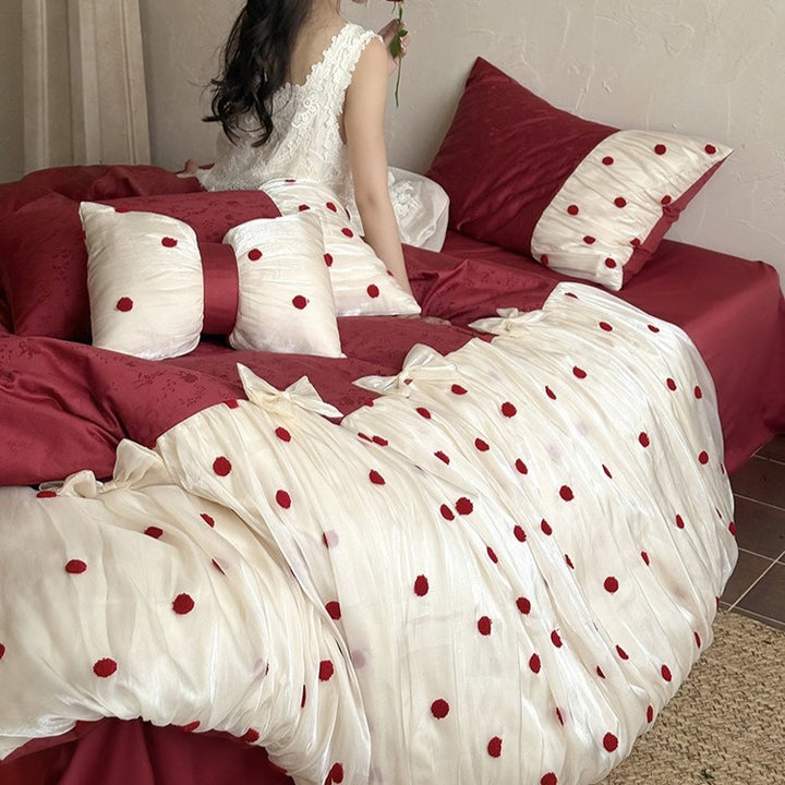 Polka & Bow Bedding Set