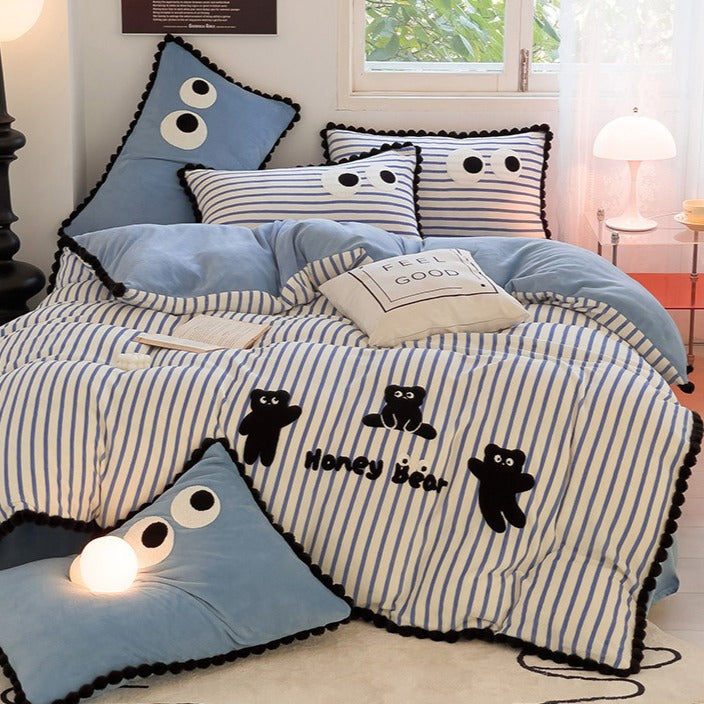 Purrfectly Cozy Bear Print Bedding Set