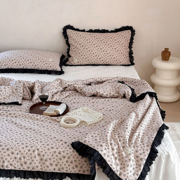 Blush Noir Summer Quilted Blanket
