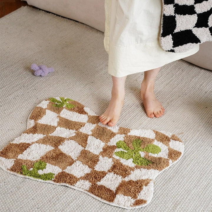 Wavy Checker Lucky Rug