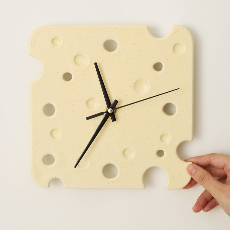 Swiss Cheese Ceramic Wall Clock
