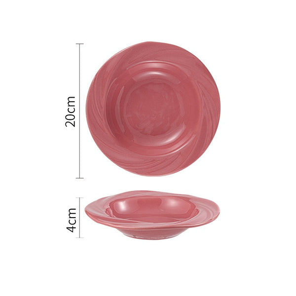 Floral Rose Plate Set