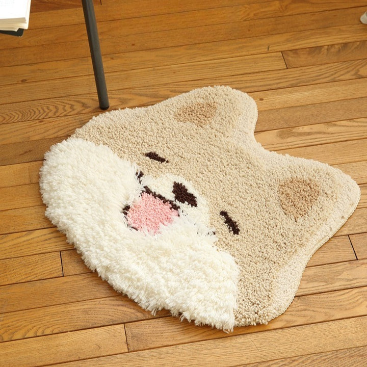 Fluffy Cheek Corgi Rug