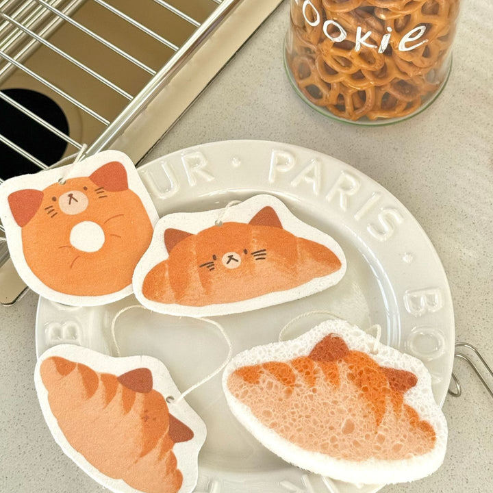 Bread Kitty Dish Sponge Set