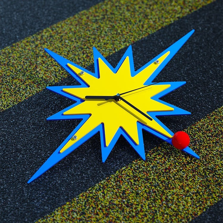 Retro Starburst Wall Clock