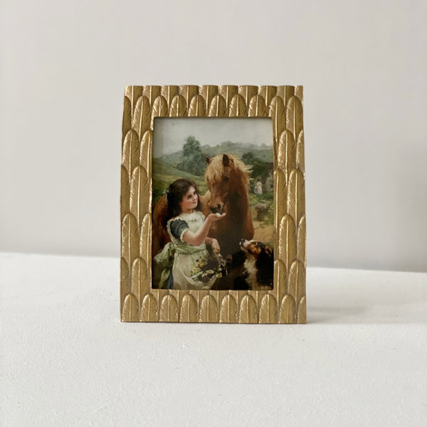 Gilded Feather Vintage Frame