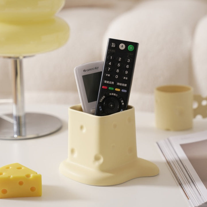 Swiss Cheese Brush Holder