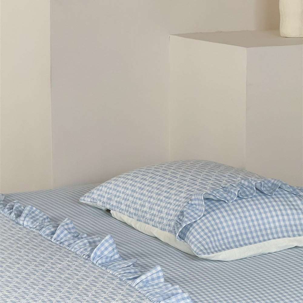 Mini Blue Checkerboard bedding Set