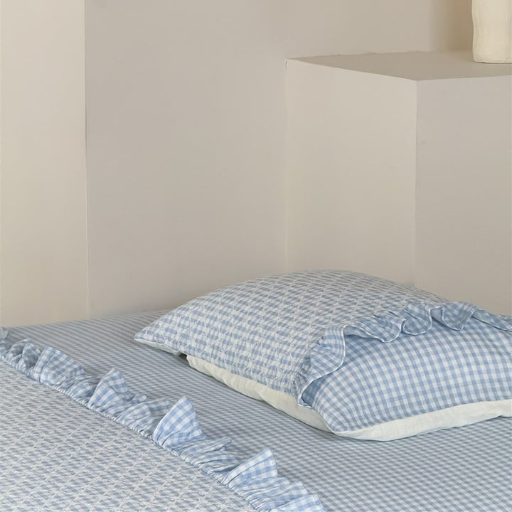 Mini Blue Checkerboard bedding Set