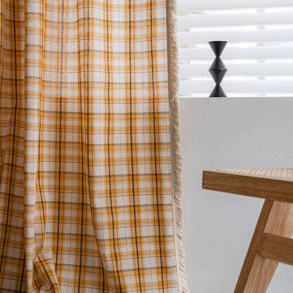 Homestead Chequered Tassel Curtain