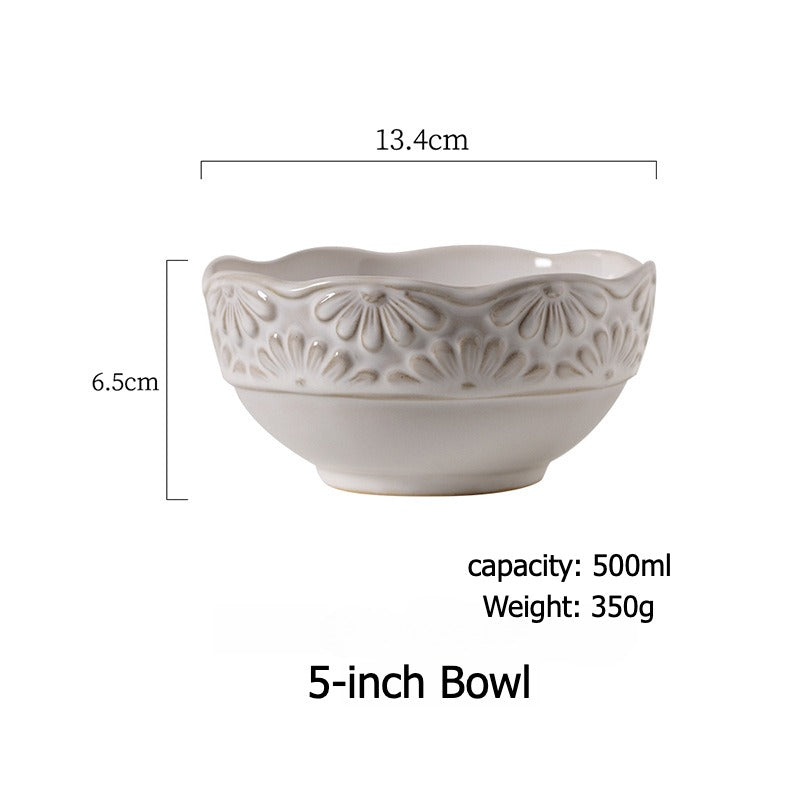 Garland Embossed Ceramic Dining Collection