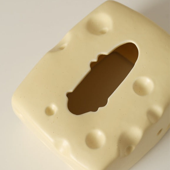 Swiss Cheese Ceramic Tissue Box