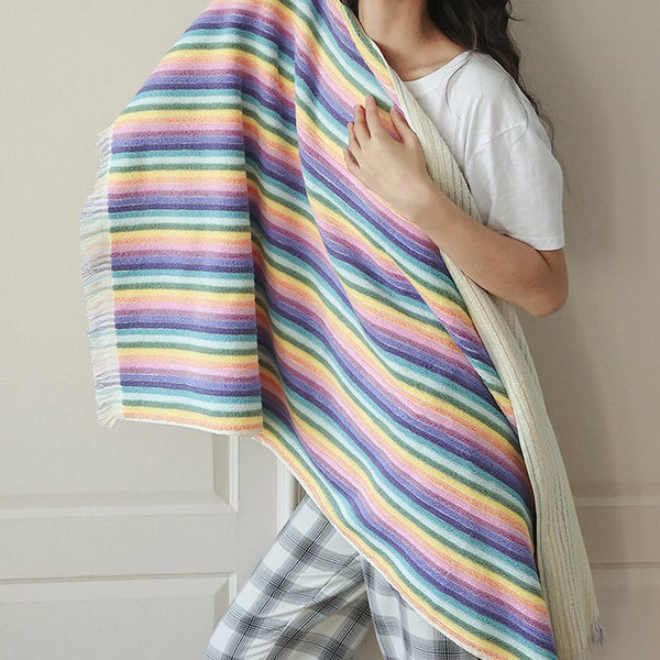 Rain & Rainbow Tassel Towel Collection