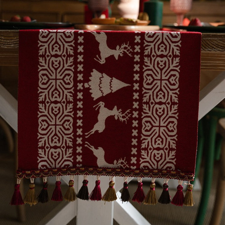 Red Reindeer Table Runner