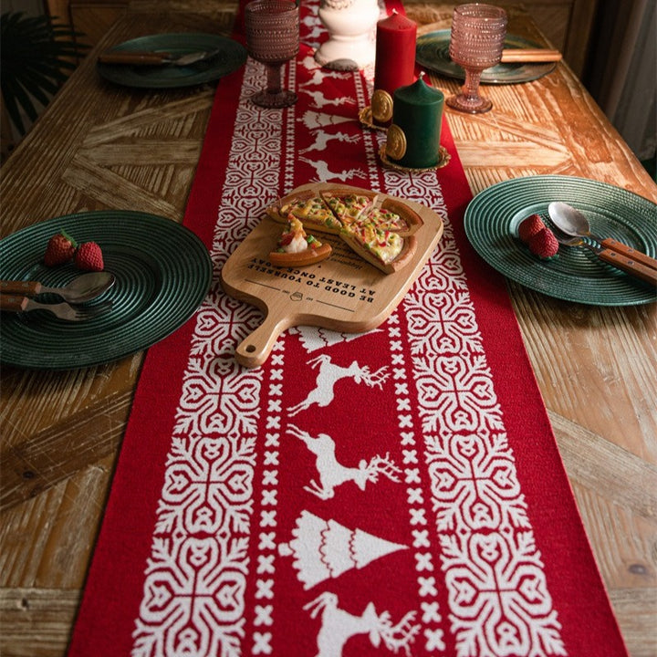 Red Reindeer Table Runner