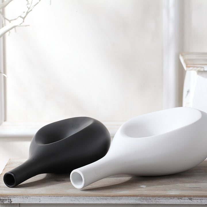 Monochrome Hollow Elegance Vases