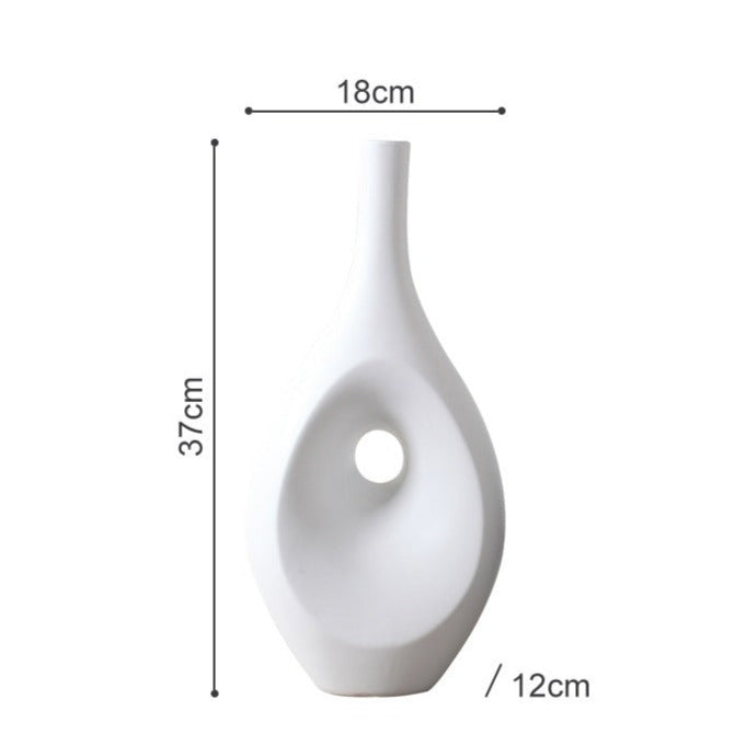 Monochrome Hollow Elegance Vases