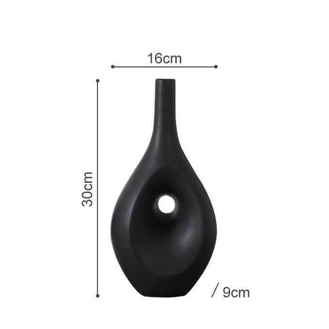 Monochrome Hollow Elegance Vases