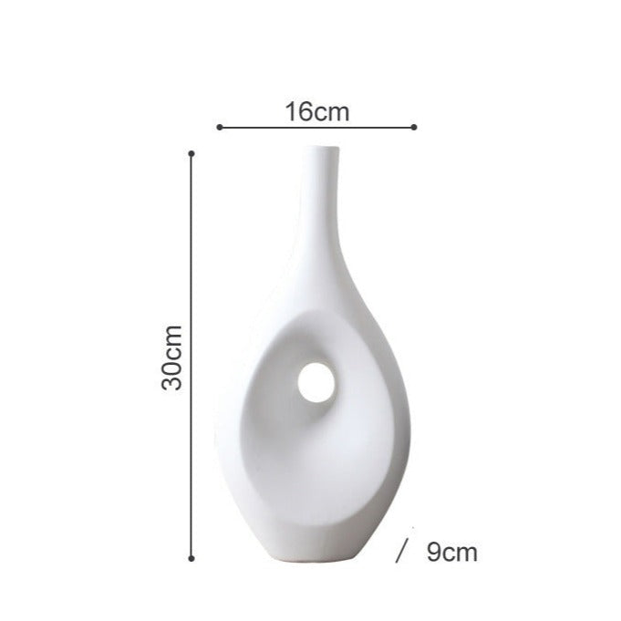 Monochrome Hollow Elegance Vases