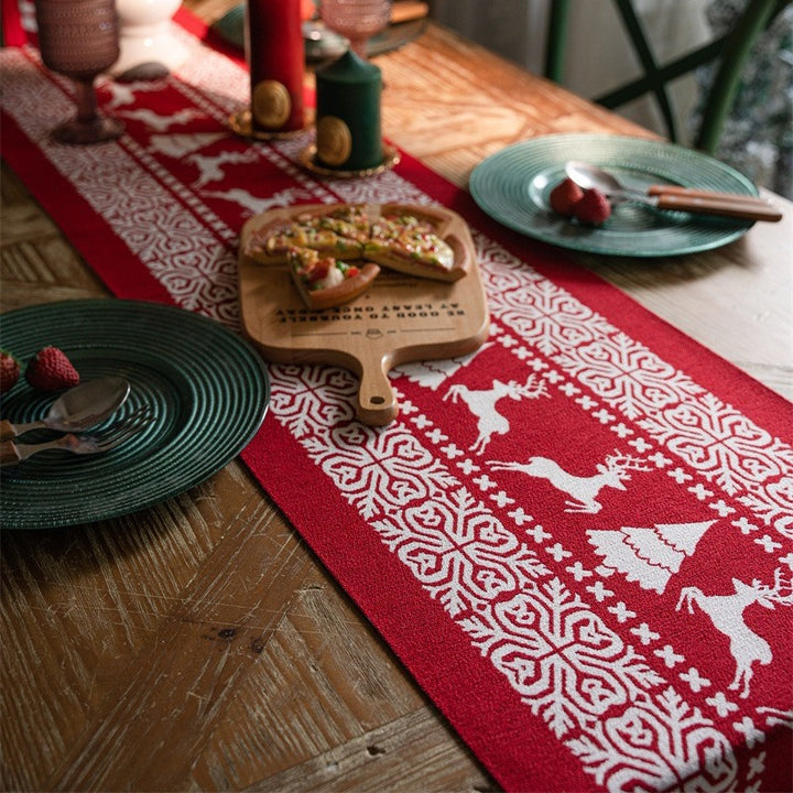 Red Reindeer Table Runner