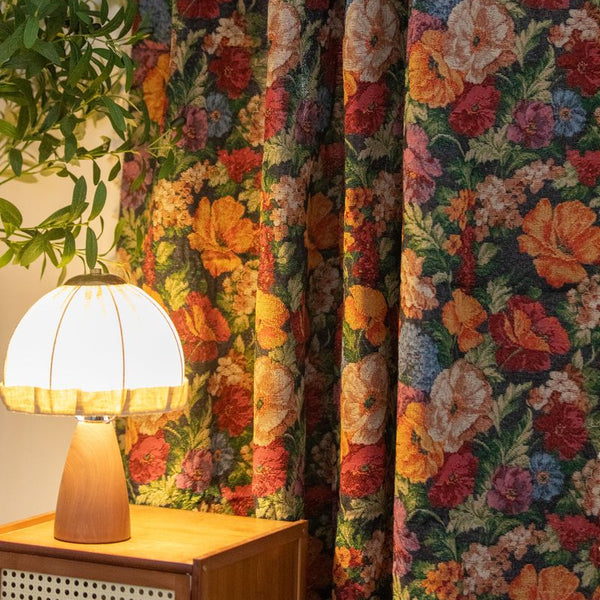 Retro Blossoming Curtain