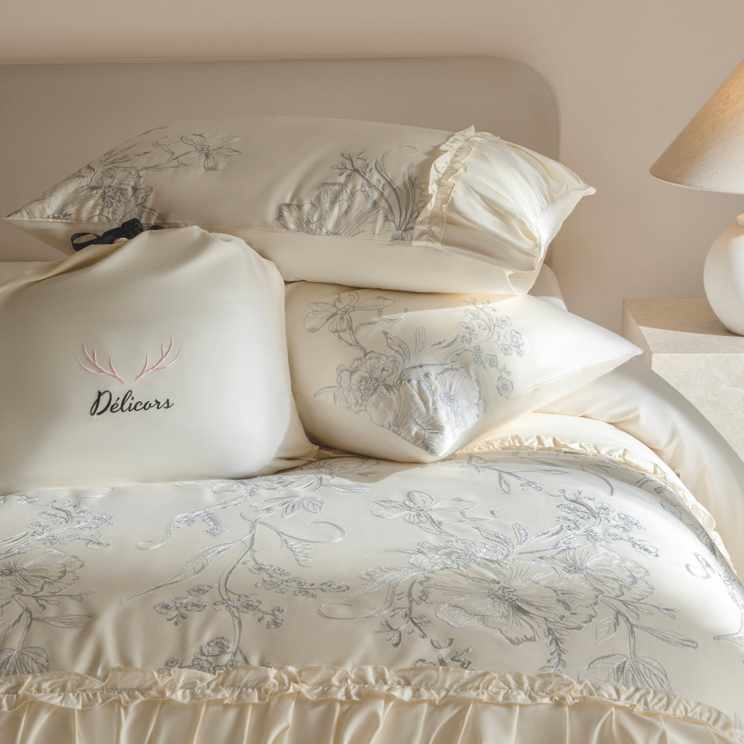 French Vintage Long-Staple Ruffle Bedding