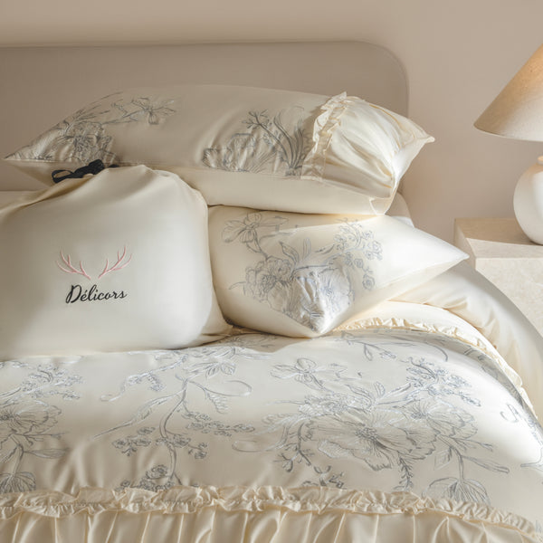 French Vintage Long-Staple Ruffle Bedding