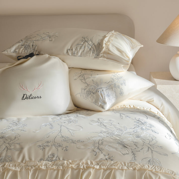 French Vintage Long-Staple Ruffle Bedding