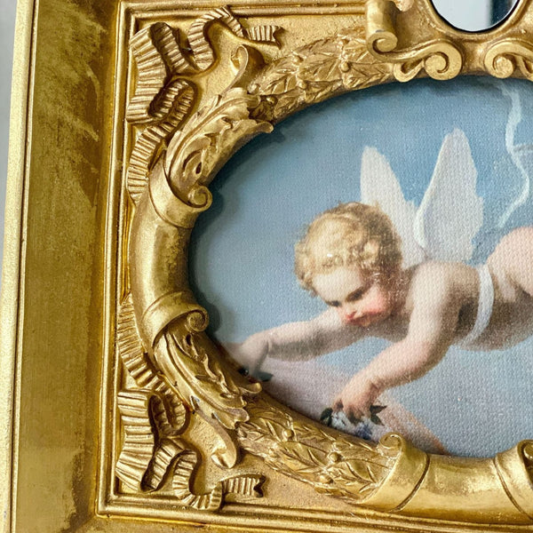 Vintage Gold Mini Mirror Top Frame