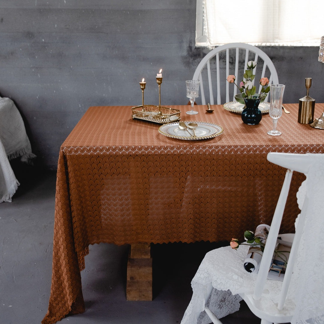Rustic Ripple Lace Tablecloth