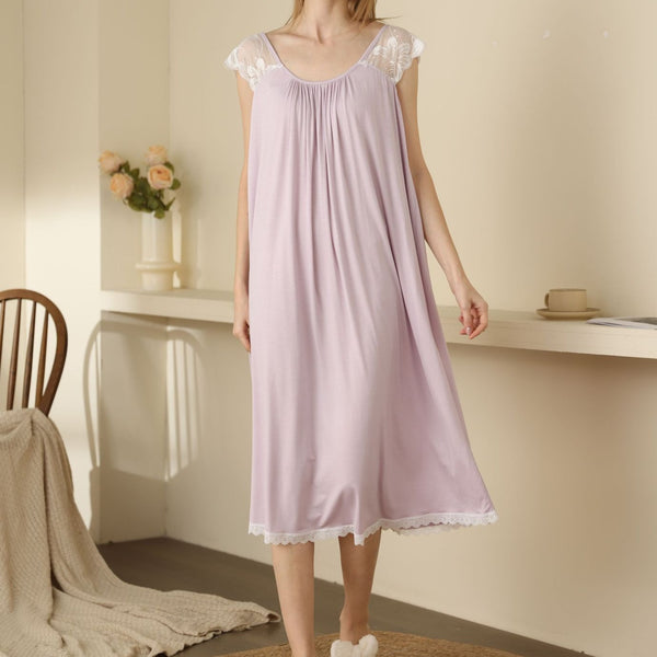 Butterfly Long Modal Chemise Dress